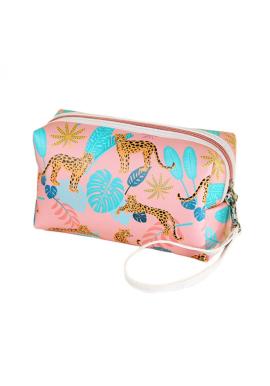 Růžová kosmetická taška safari