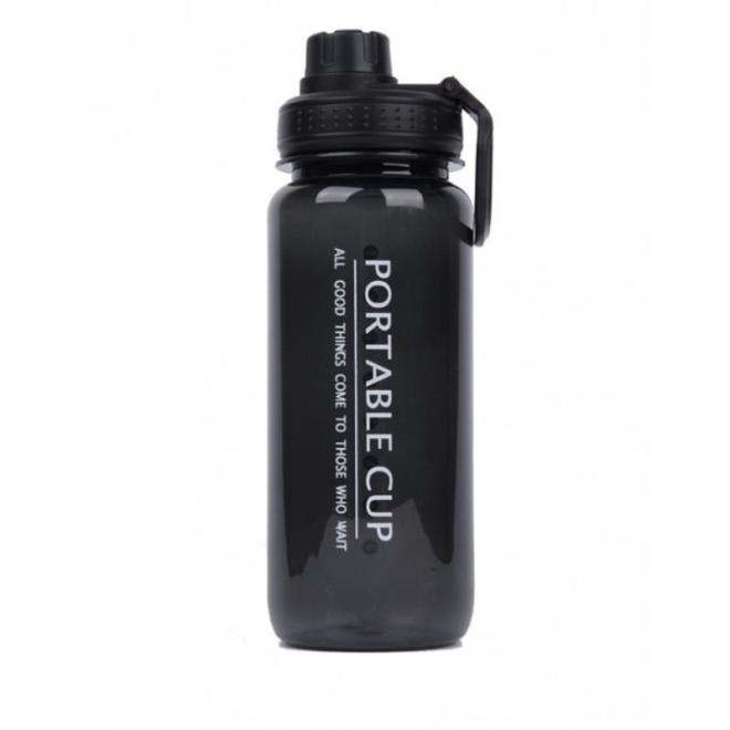 Černá fitness láhev na vodu - 600 ml