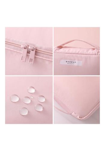 Rozkládací kosmetická taška v růžové barvě