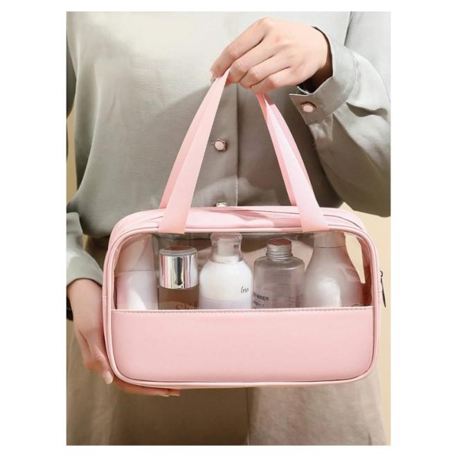 Růžová kosmetická taška - velikost M