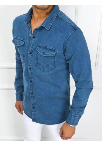 Džínová pánská košile modré barvy
