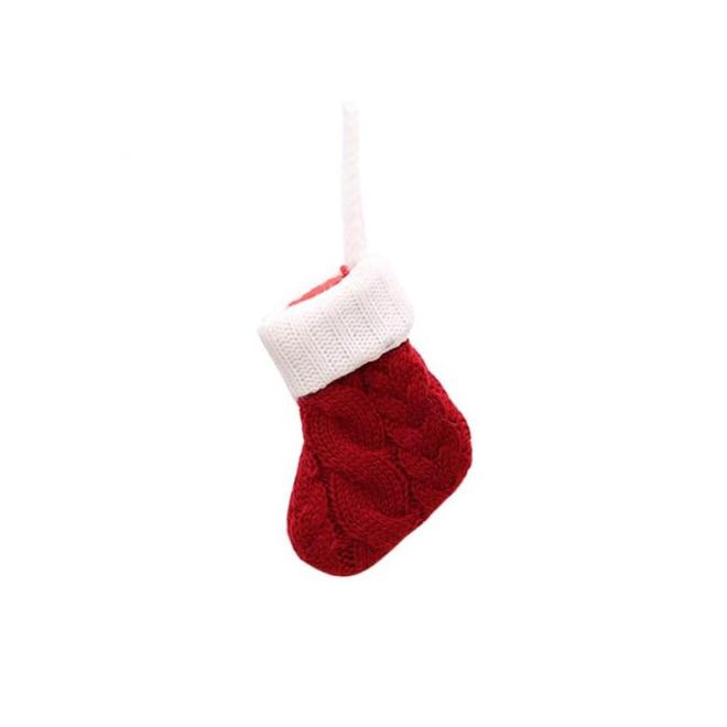 Pouzdro na příbor v podobě vánoční ponožky
