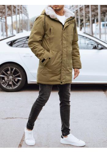 Béžová dlouhá bunda na zimu