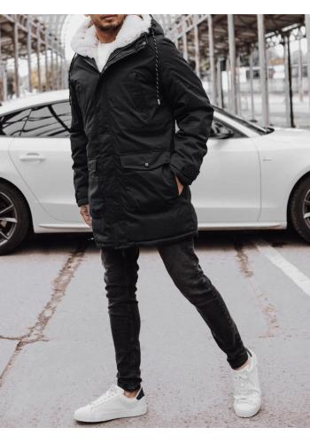 Pánská černá bunda na zimu