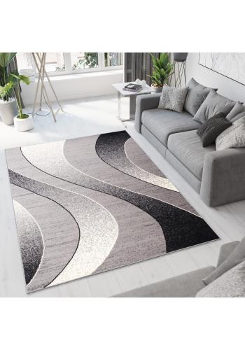 Šedý vzorovaný koberec