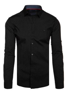 Vzorovaná pánská košile černé barvy