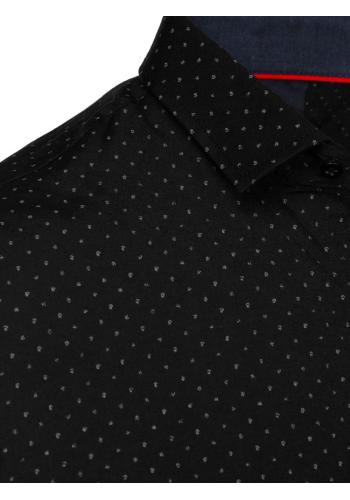 Vzorovaná pánská košile černé barvy