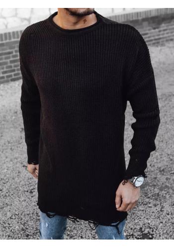 Pánský dlouhý svetr v černé barvě