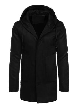 Černý pánský kabát na zimu