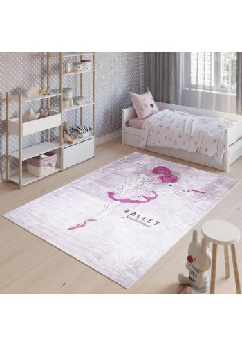 Růžový koberec ballet princess