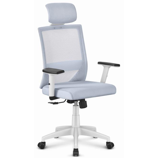 Levně Látkové šedé kancelářské křeslo HELLS Chair HC-1021