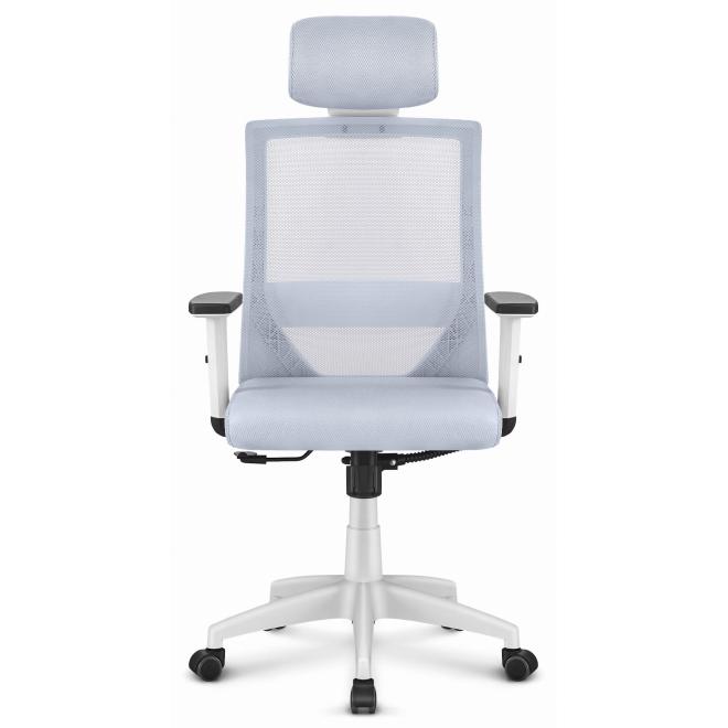 Látkové šedé kancelářské křeslo Hell's Chair HC-1021