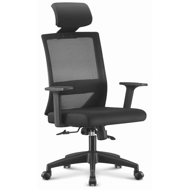 Černé látkové kancelářské křeslo HELLS Chair HC-1021, HC__5905496912064