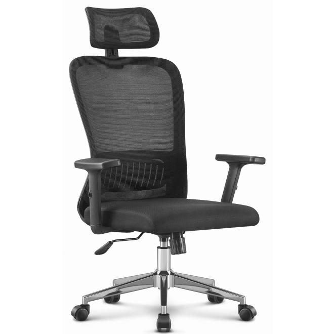Černé látkové kancelářské křeslo Hell's Chair HC-1022
