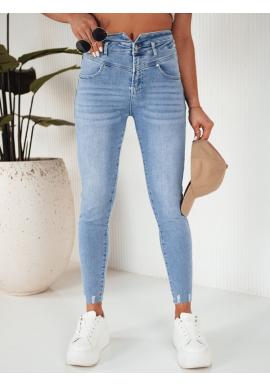 Světle modré dámské džíny s vysokým pasem