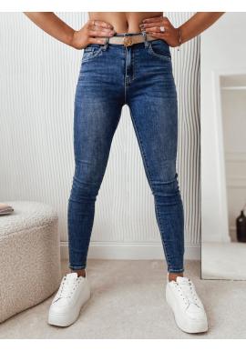 Dámské modré džíny s vyšším pasem