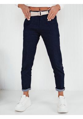 Modré dámské džíny s elastickým pasem