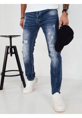 Pánské modré džíny s dírami
