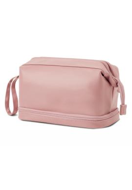 Růžová dvoupatrová kosmetická taška