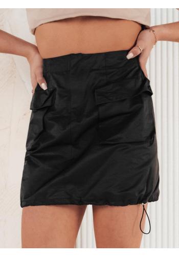 Mini sukně s kapsami v černé barvě