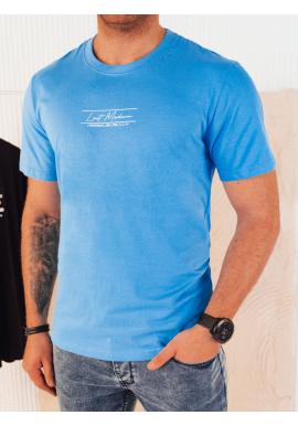 Modré pánské triko s krátkým rukávem