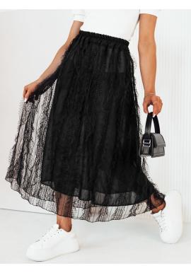 Dámská tylová maxi sukně černé barvy