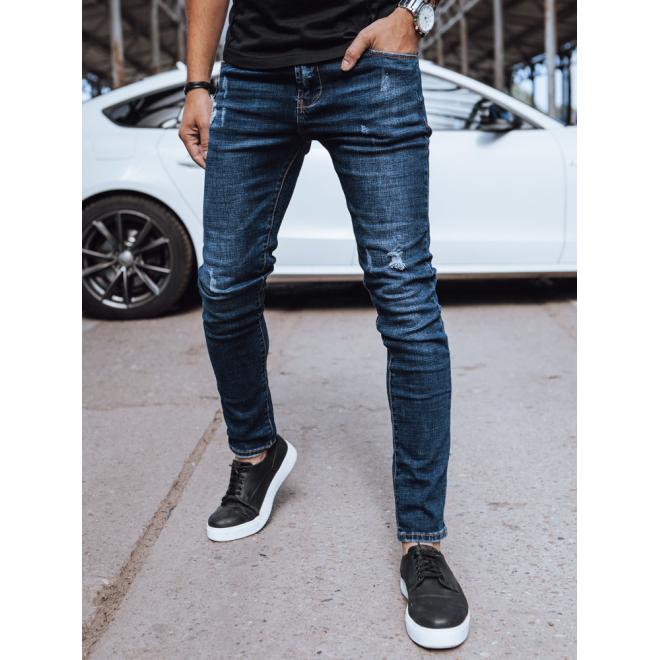Pánské modré džíny s dírami