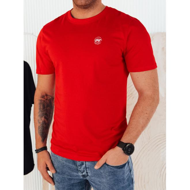 Pánské červené triko s krátkým rukávem