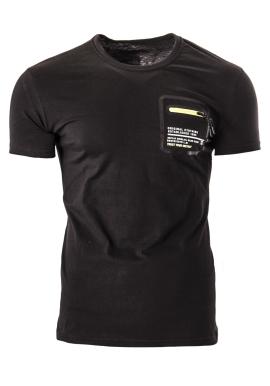 Pánské černé tričko s krátkým rukávem