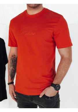 Oranžové pánské tričko s potiskem
