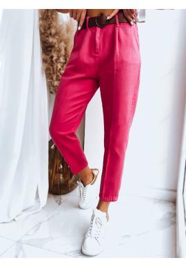 Růžové cigaretové kalhoty pro dámy