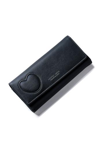 Elegantní dámská peněženka šedé barvy se srdcem