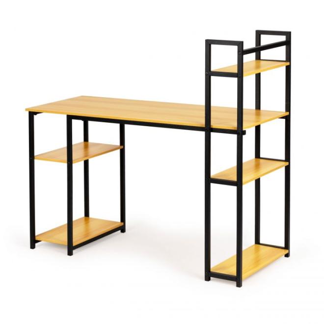 Kovový kancelářský stůl s policemi