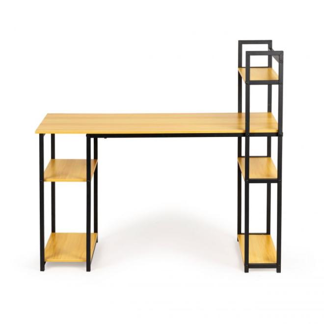 Kovový kancelářský stůl s policemi