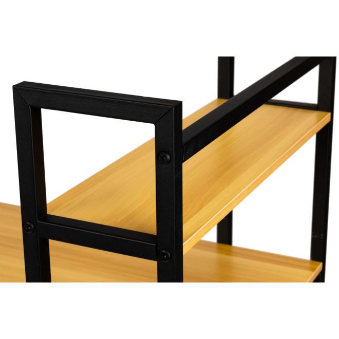 Kovový kancelářský stůl s policemi