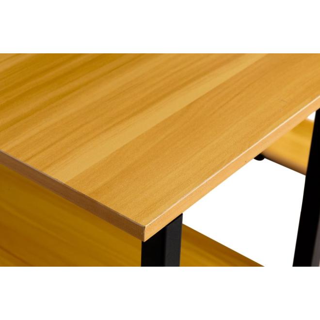 Kovový kancelářský stůl s policemi