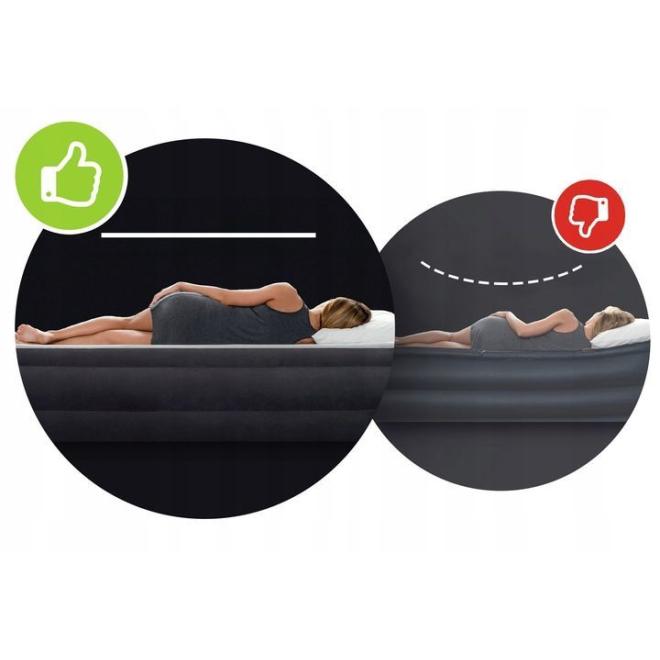 Sametová nafukovací postel s pumpou