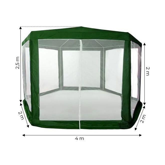 Komerční zahradní pavilon 2x2x2m s moskytiérou