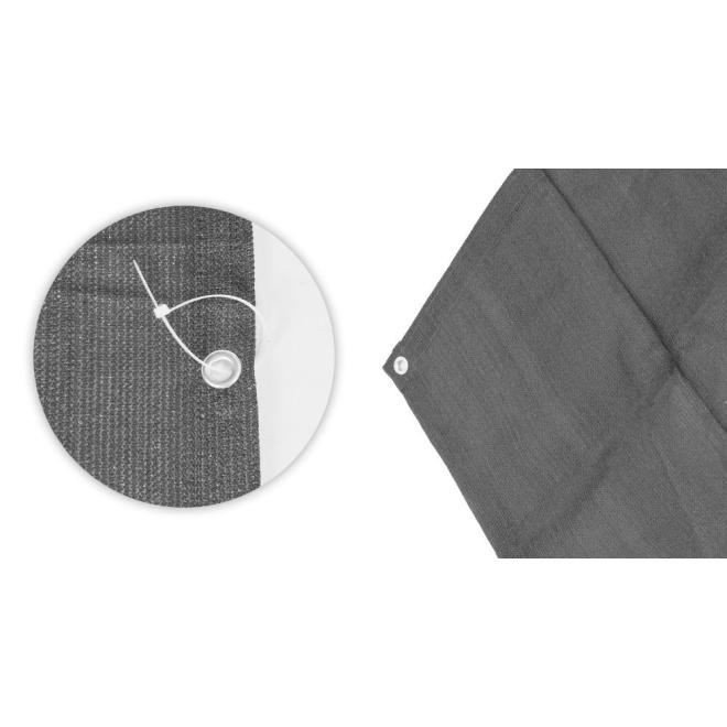 Stínící balkonový kryt v šedé barvě - 150x500 cm