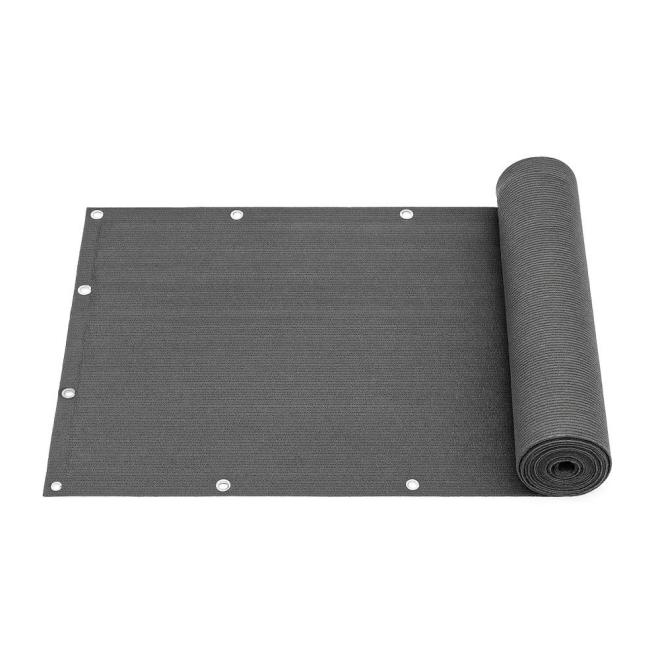 Stínící balkonový kryt v šedé barvě - 150x500 cm