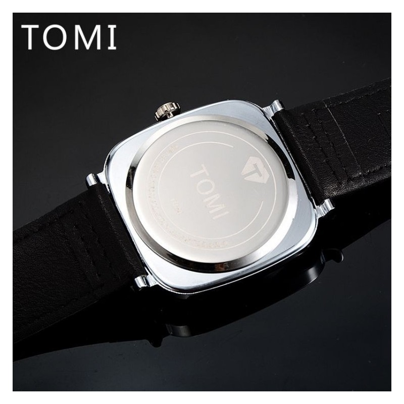 Retro hodinky Tomi pro pány v černé barvě