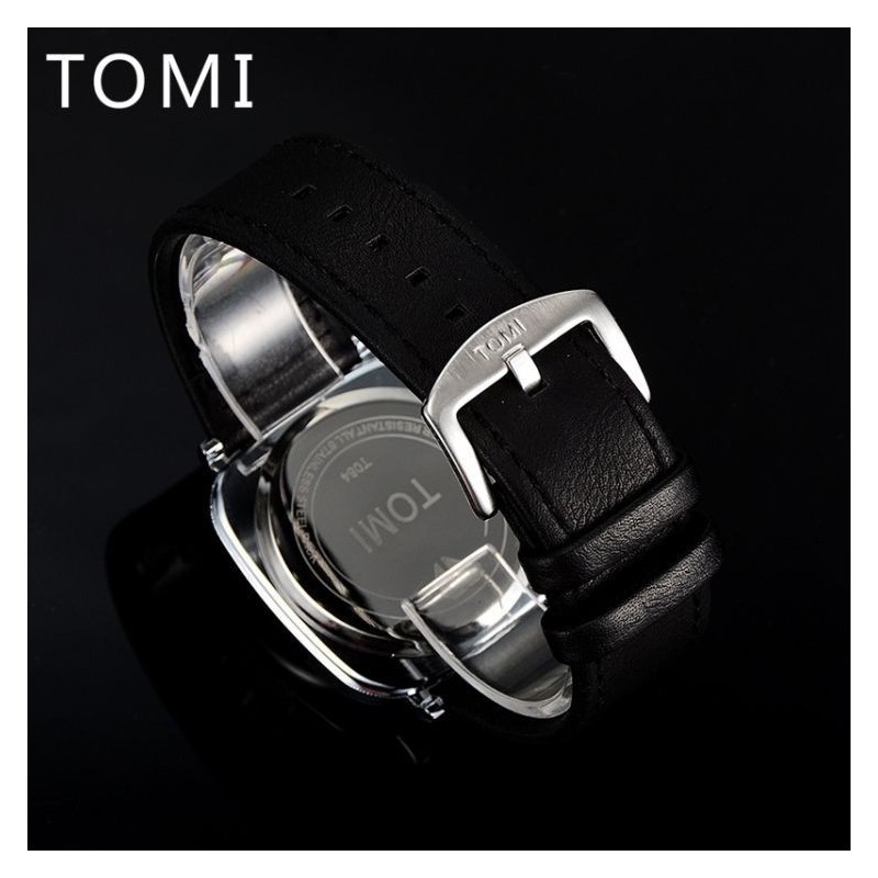 Retro hodinky Tomi pro pány v černé barvě